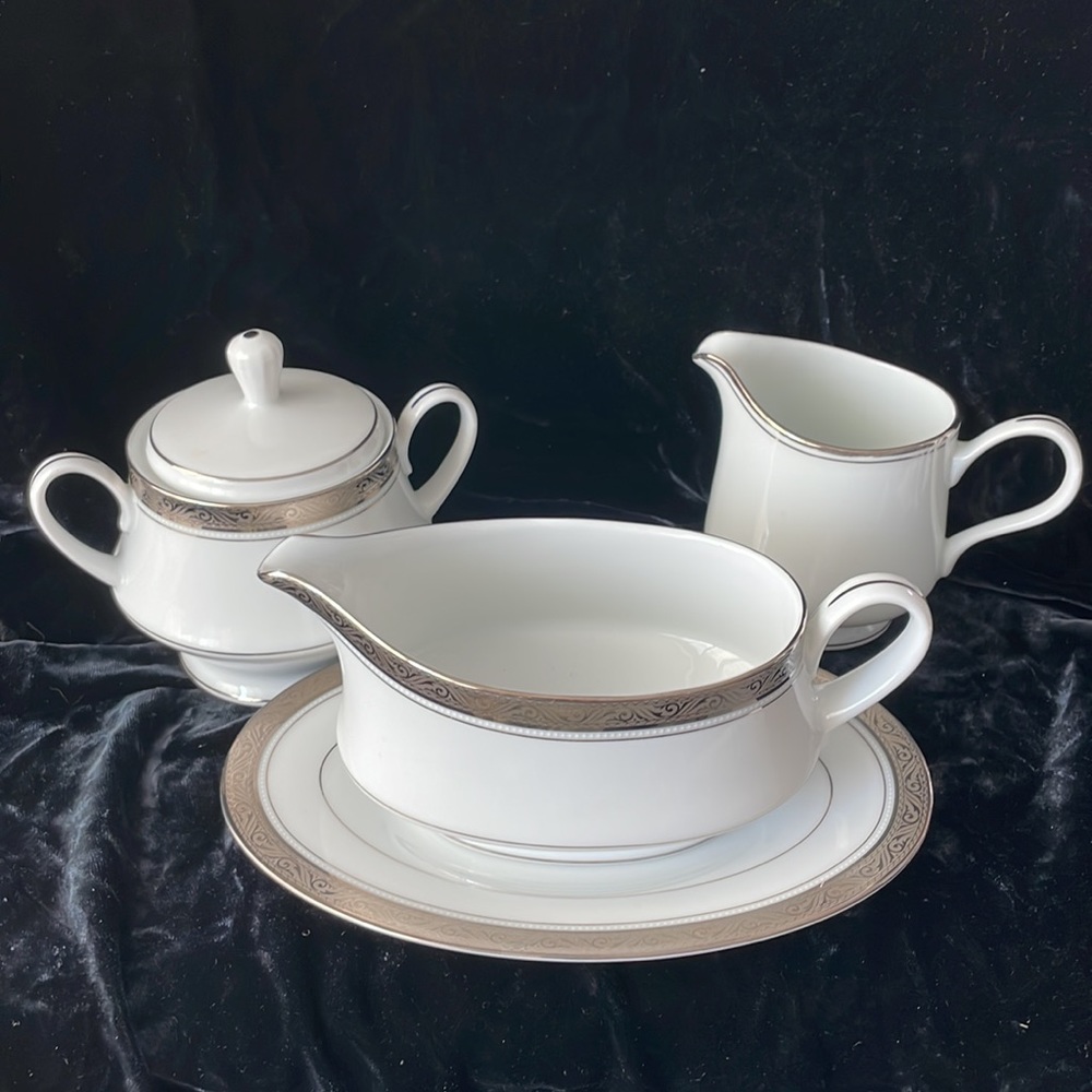 China set Noritake gravy boat sugar bowl 4291